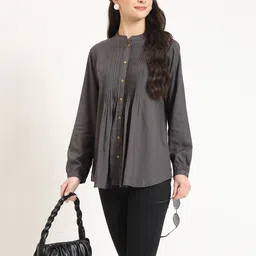 Divena Mandarin Collar Top-image-45