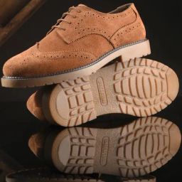 Carlo Romano Men's Tan Brogue Shoes-image-78