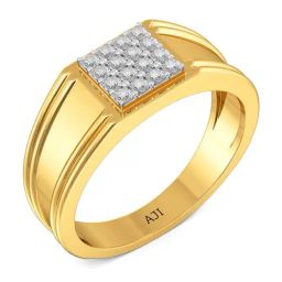 Joyalukkas 18k Yellow Gold & Diamond Ring for Men-image-59