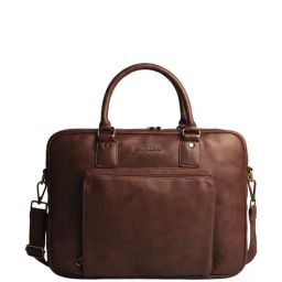 Gauge Machine Brown PU Medium Laptop Messenger Bag-image-18