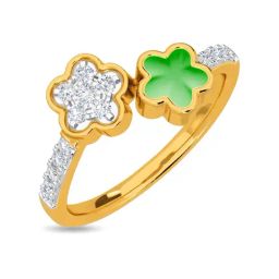 Kisna Diamond & Gold Jewellery Seb 14k (585) Diamond & Gold Ring For Women-image-39