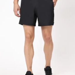 Dida Black Polyster Regular Fit Solid Shorts-image-93