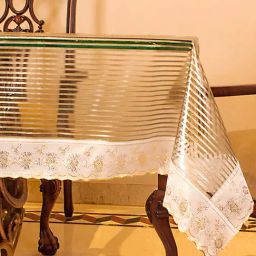 Freelance Solid Silver PVC Set of 1 Table Cloth-14