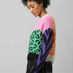 Only Multicolor Printed Pullover image 3