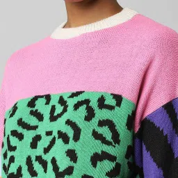 Only Multicolor Printed Pullover image 5