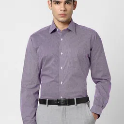 Van Heusen Men Micro Ditsy Printed Spread Collar Formal Shirt-image-29
