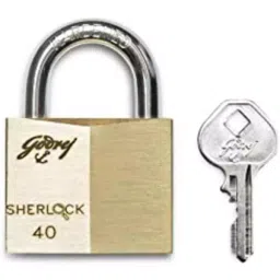 Godrej Sherlock 40 mm Brass Chrome Plated Finish 3 Keys Lock-42
