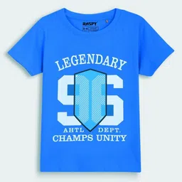 RASPY Boys Pack Of 2 Typography Printed Round Neck Pure Cotton Regular Fit T-Shirts-13