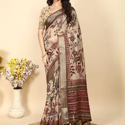 J 6 DESIGNER Floral Printed Zari Border Saree-picture-38