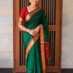 VILLE FASHION Woven Design Zari Kanjeevaram Saree-image-65