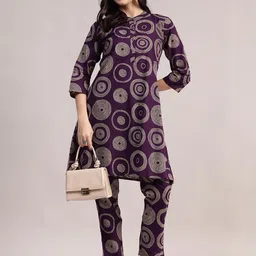 Aavyora Women Abstract Printed Cotton Flex Co-Ord Set-picture-45
