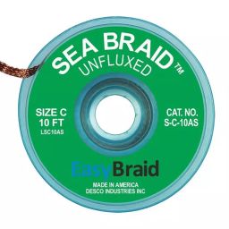 EASYBRAID Desoldering Braid, 0.075" X 10Ft, Green, S-C-10AS-14