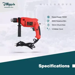 Hillgrove HGCM391M1 850 W Angle Grinder, 700 W Drill Machine Combo, HGCM690 image 4