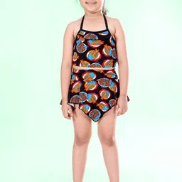 KiddoPanti Girls Printed Top & Skirt Swim Set-image-41
