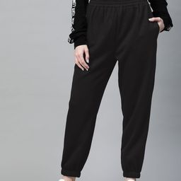 SASSAFRAS Women Black Solid Joggers-picture-56