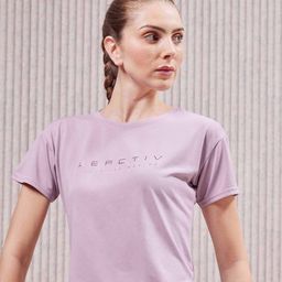Technosport SS'24 Typography Printed Round Neck Short Sleeves Active Boxy Crop Top-11
