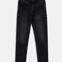 Tales & Stories Solid Light Fade Slim Fit Jeans - Black-image-4