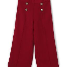 Chuppan Chupai Button Detail Palazzo - Maroon-image-87
