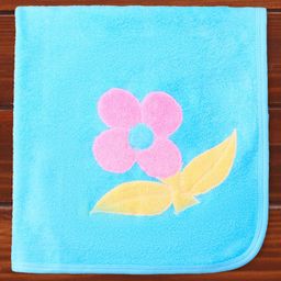 Child World Terry Knit Hand & Face Towels Floral Embroidery L 84 x B 55 cm - Light Blue-image-66