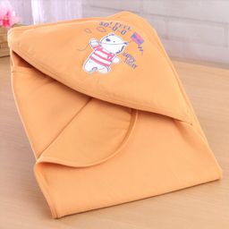 Simply Interlock Knit Bath Towel with Teddy & Text Print L 80 x B 80 cm - Orange-picture-12