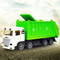 VGRASSP 8 Wheel City Sanitation Garbage Truck Toy For Kids With Openable Top And Back Door - Friction Powered Dumpster Vehicle - Color May Vary-9