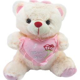 Tickles Sweet Teddy with Heart Stuffed Soft Plush Animal Toy for Kids Boys & Girls Birthday Gift (Size: 20 cm Color: Peach)-image-68