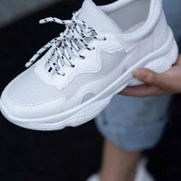 Shoetopia Solid Sneakers - White-image-5