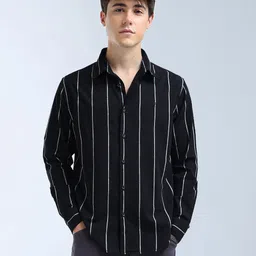 Flying Machine Men Classic Opaque Striped Casual Shirt-image-95