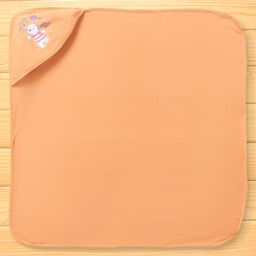 Simply Interlock Knit Bath Towel with Teddy & Text Print L 80 x B 80 cm - Orange image 2