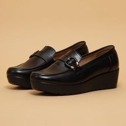 ERIDANI Work Platform Pumps with Buckles-0