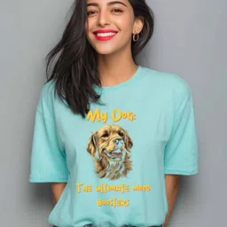 Storeily Graphic Printed Short Sleeves Round Neck Cotton Oversized Casual T-shirt-picture-43