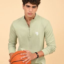 Genoa Men Solid High Neck Cotton T-shirt-image-93