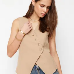 Trendyol V-Neck Sleeveless Waistcoat-image-38