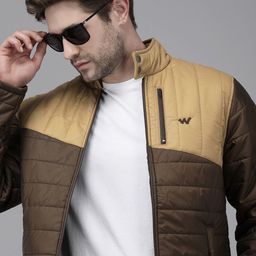 Wildcraft Men Brown Colourblocked Windcheater Padded Jacket-image-13
