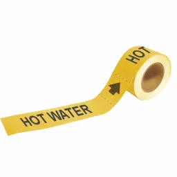 BRADY Vinyl Pipe Marker Hot Water Yellow and Black 2 x 12 x 0.003 inch, 9CR54-image-71