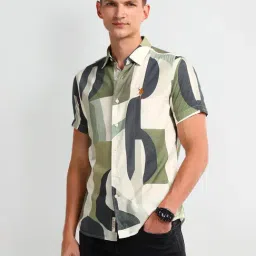 U.S. Polo Assn. Multicolor Slim Fit Printed Shirt-picture-8