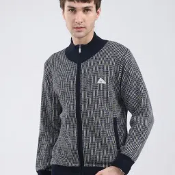 Monte Carlo Navy Blue Blend Wool Woven Design Jacket-picture-24