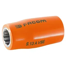 FACOM 12.7 mm (1/2 Inch) Insulated 12-Point Drive Socket 22 mm, S.22AVSE-23