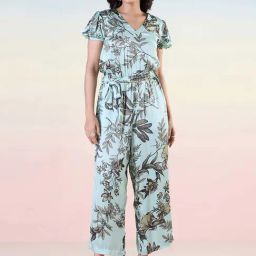 navyasa by liva Blue Printed Jumpsuit-image-84