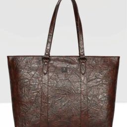 Esbeda Brown Textured Large Tote Handbag-image-59