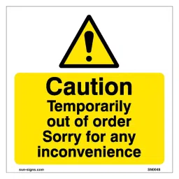 SUNSIGNS  Caution Temporarily Out Of Order Signages Size 914x914 mm HP Print + Vinyl, SN0048-image-37