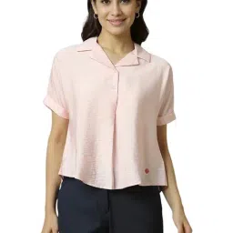 Allen Solly Pink Plain Shirt-picture-32