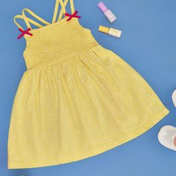 Pantaloons Baby Girls Cotton Shoulder Straps Printed Fit & Flare Dress-picture-50