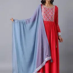 wishful W Blue Plain Dupatta-picture-13