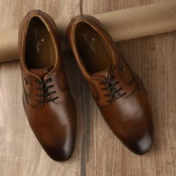 Louis Philippe Men's Brown Derby Shoes-image-86