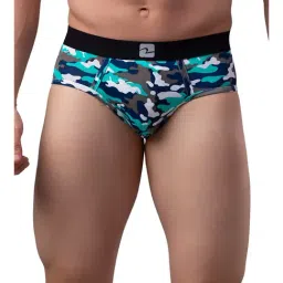 UnderJeans by Spykar Blue & Grey Printed Briefs-picture-48