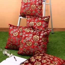 Romee Red Velvet Cushion Cover - Set of 5-image-32