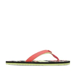Puma Kids Jimmy Jr Black & Fiery Coral Flip Flops-image-19