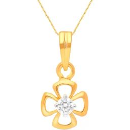 Malabar Gold and Diamonds 18k Gold Floral Pendant for Women-image-89