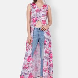 Cation Purple Printed Long Top-image-9